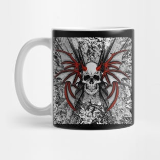 Flying Devils Skull with Bat Wings Mug